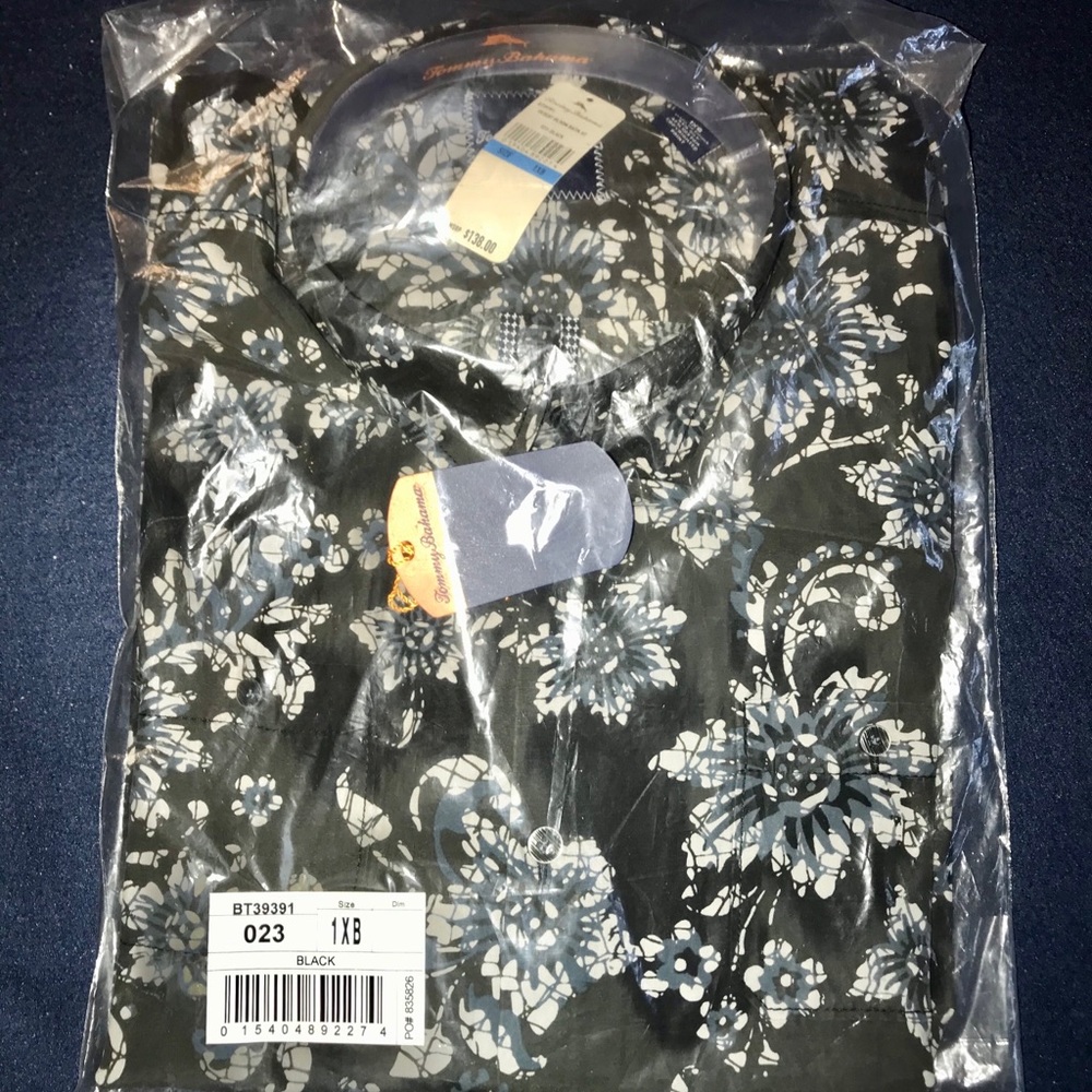 Tommy Bahama Short Sleeve Shirt Silk Blend 1XB NWT - Picture 4 of 4